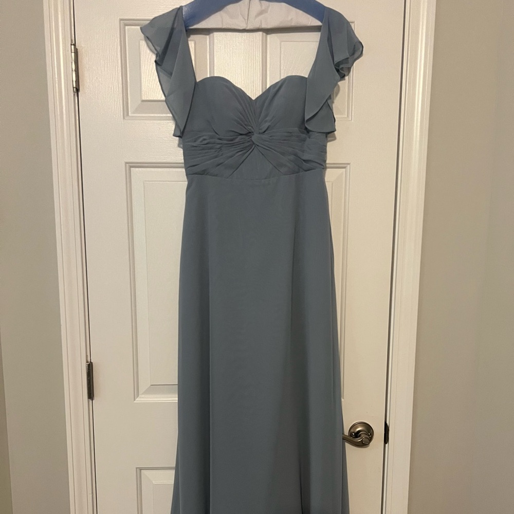 Azazie Dusty Blue Maxi Dress